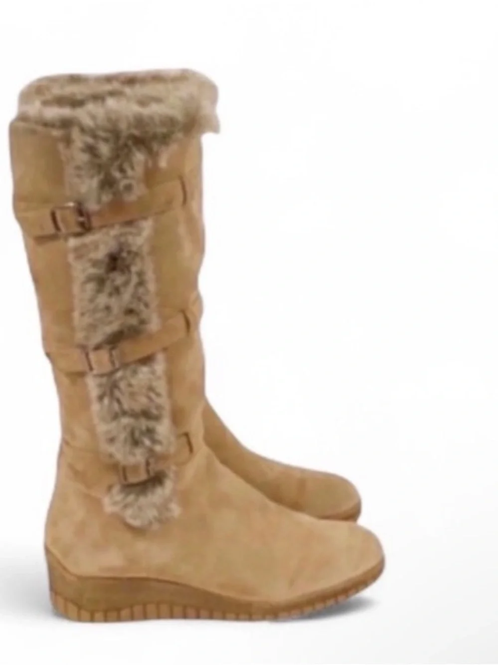 Authentic Aquatalia tall suede leather designer boots sz 7.5